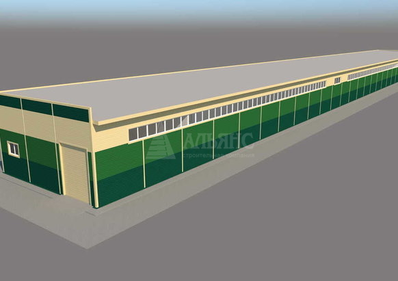 3D визуализация Производственное здание из сэндвич-панелей - фото 16