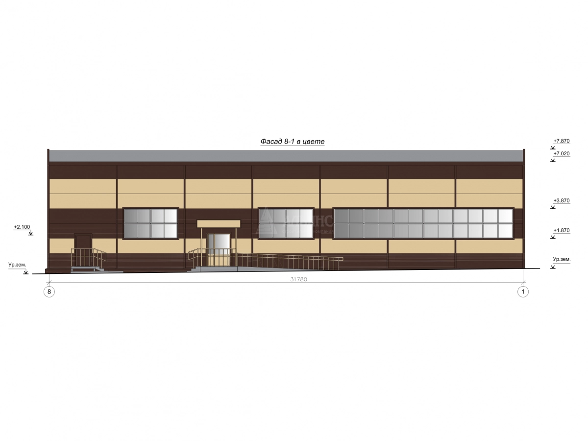 3D визуализация Магазин из сэндвич-панелей - фото 3