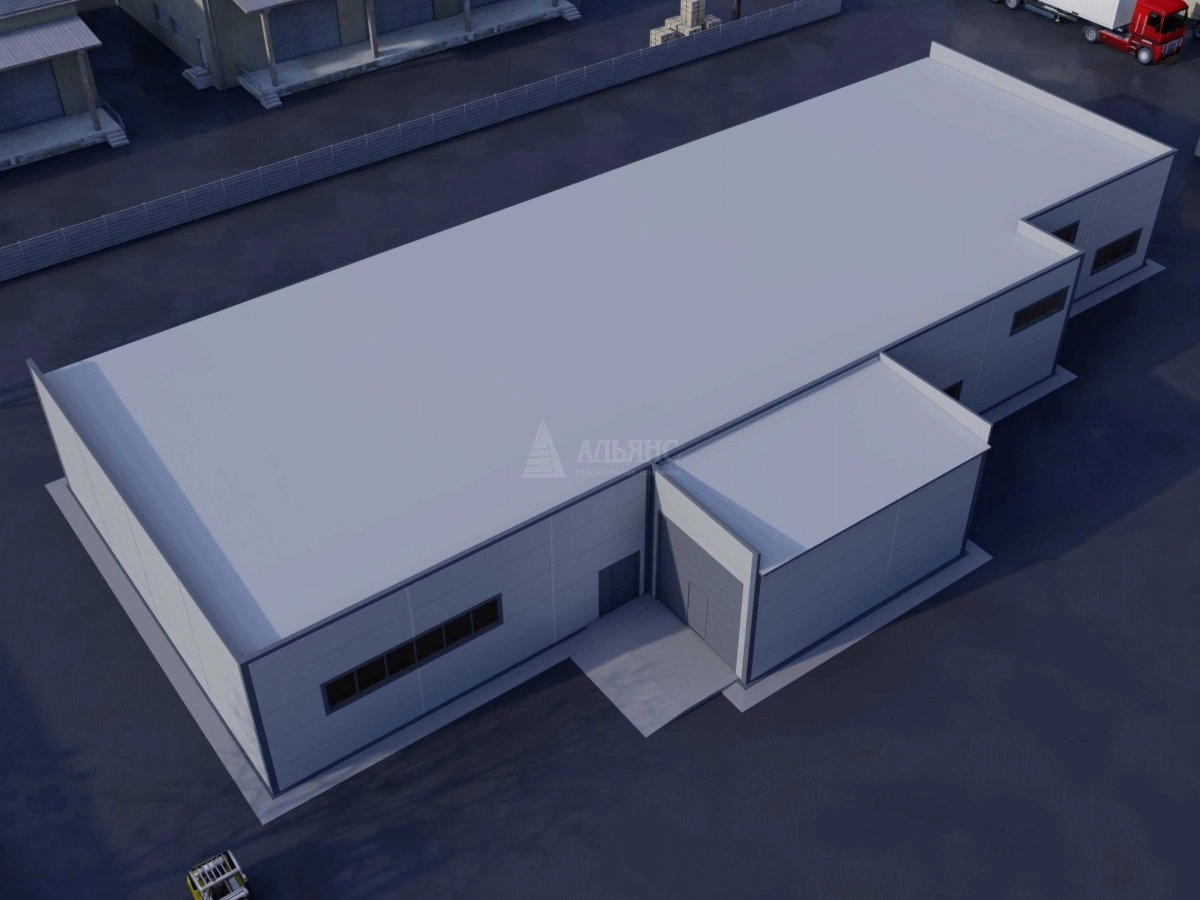 3D визуализация Склад из сэндвич панелей - фото 5