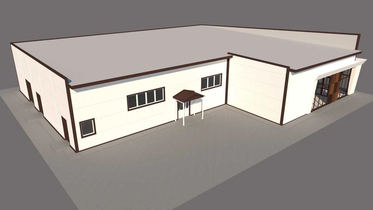 3D визуализация Магазин из сэндвич-панелей - фото 20