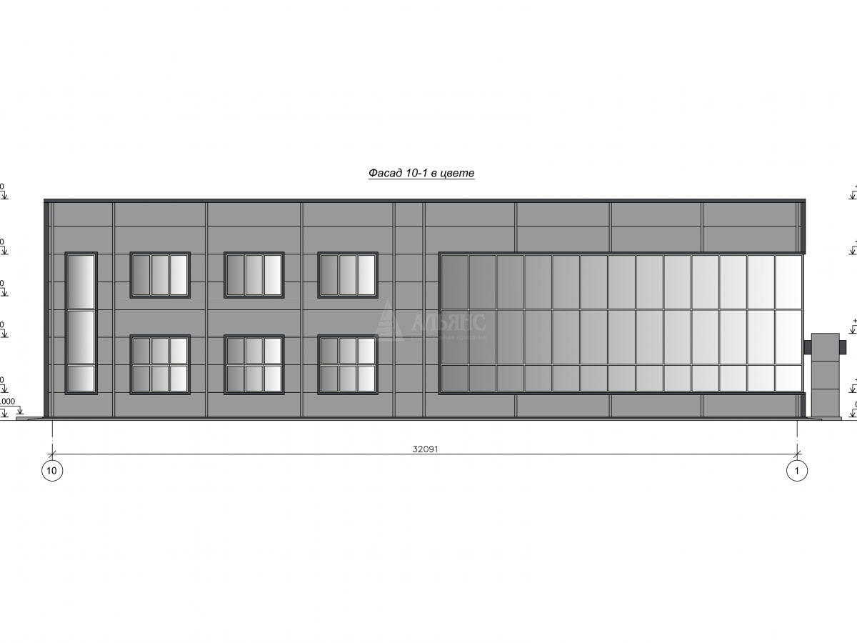 3D визуализация Склад-ангар из сэндвич-панелей - фото 3