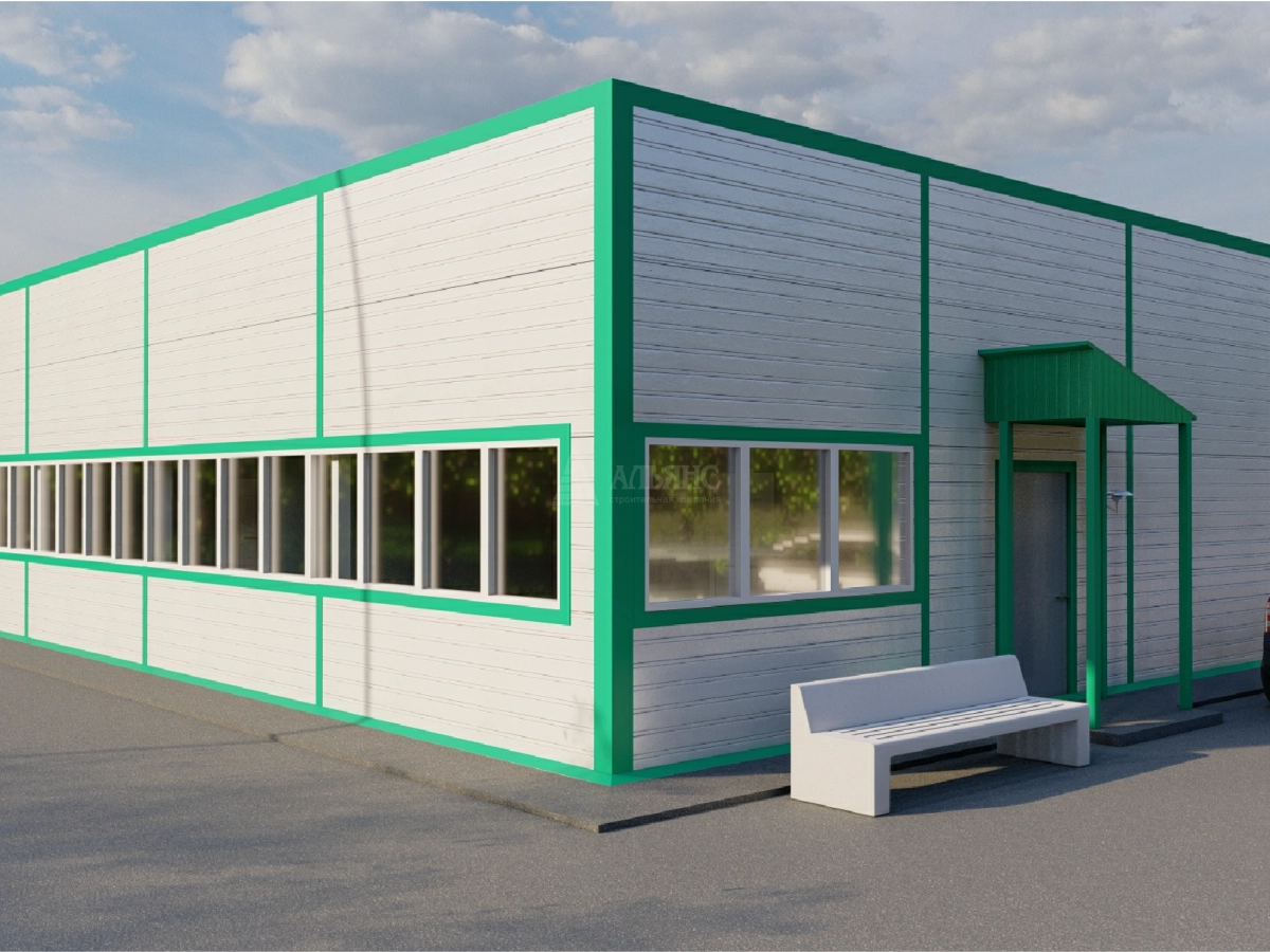 3D визуализация Офис из сэндвич-панелей - фото 3