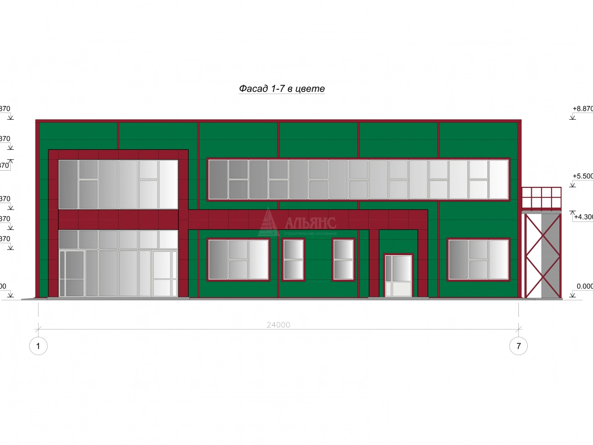 3D визуализация Офис из сэндвич-панелей - фото 11