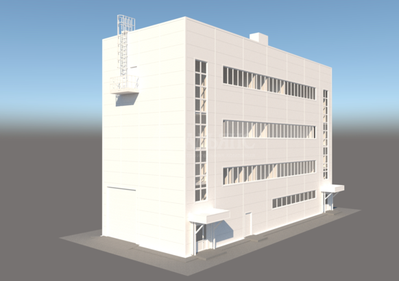 3D визуализация Административно-бытовой комплекс из сэндвич-панелей - фото 8